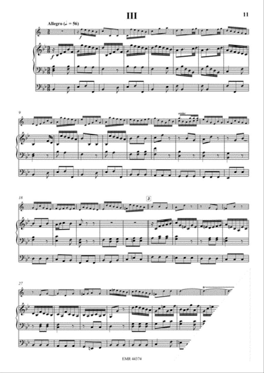 Sonate Bb Major Organ scores gallery preview page 5