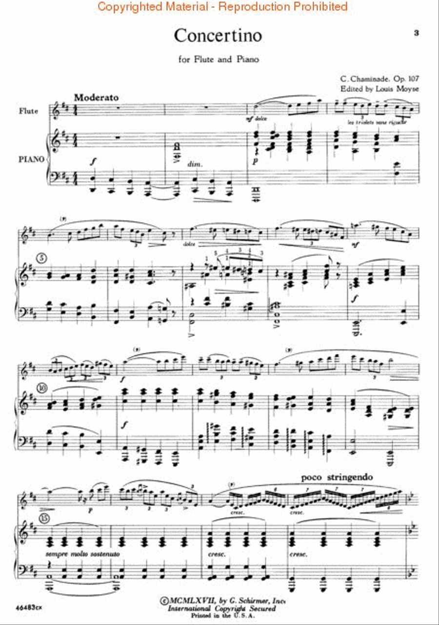 Concertino, Op. 107 Flute Solo scores gallery preview page 3
