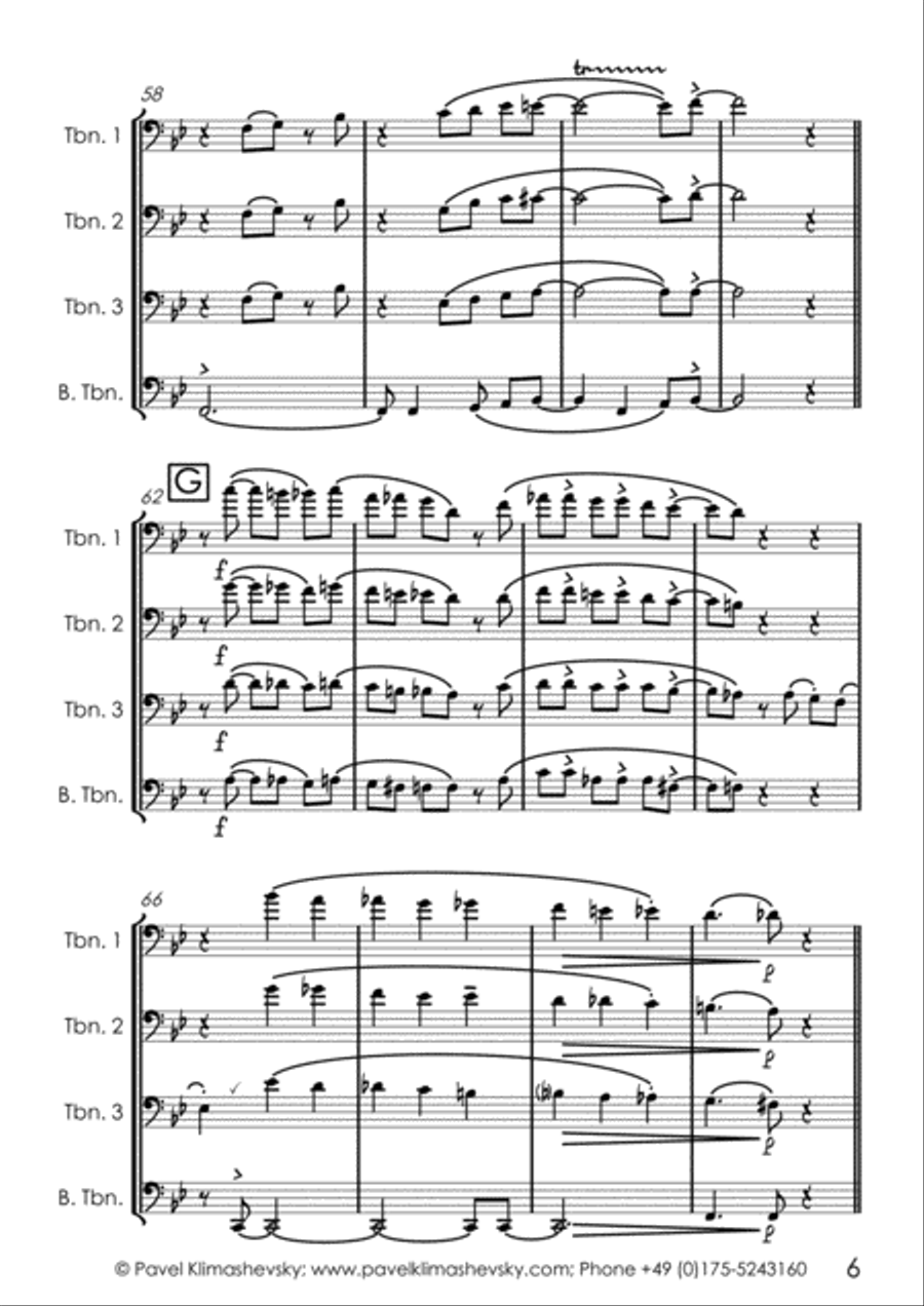 Bye Bye Blackbird Brass Ensemble scores gallery preview page 6