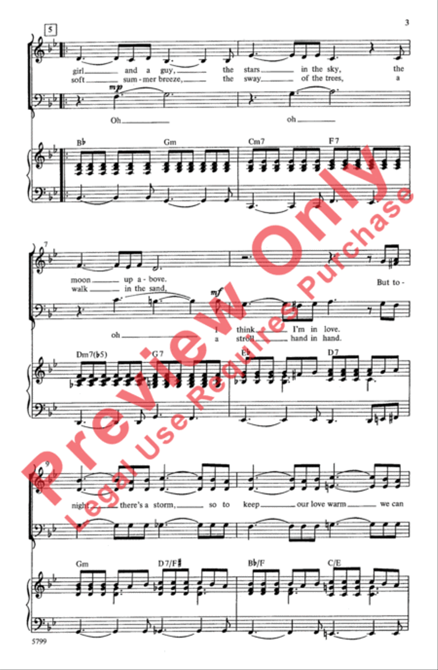 Slow Dancing in the Snow 3-Part scores gallery preview page 3