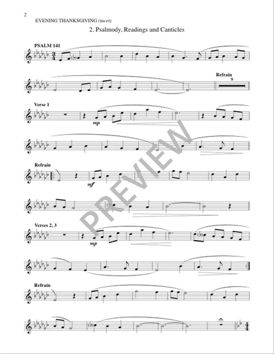 Holden Evening Prayer - Instrument edition 3-Octaves scores gallery preview page 3