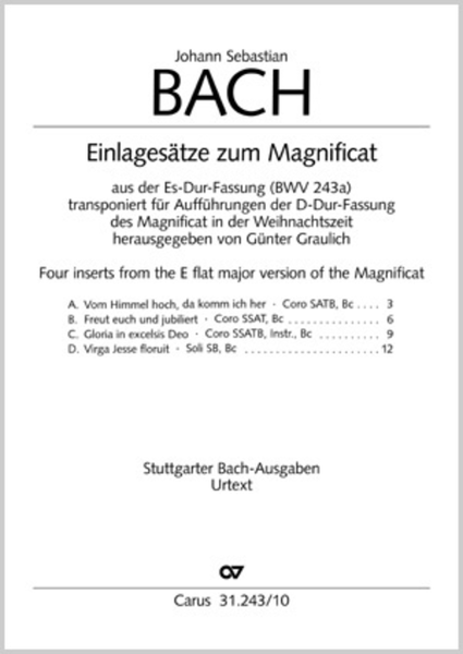 Four inserts for the Magnificat