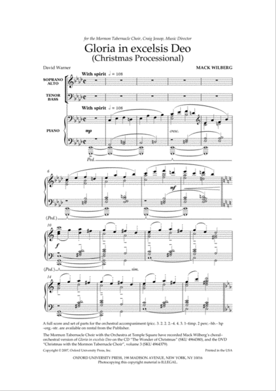 Gloria in excelsis Deo 4-Part scores gallery preview page 2