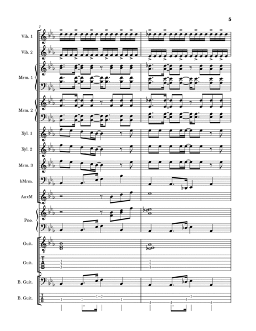 Pinball Wizard Pinball Wizard Percussion Ensemble scores gallery preview page 5