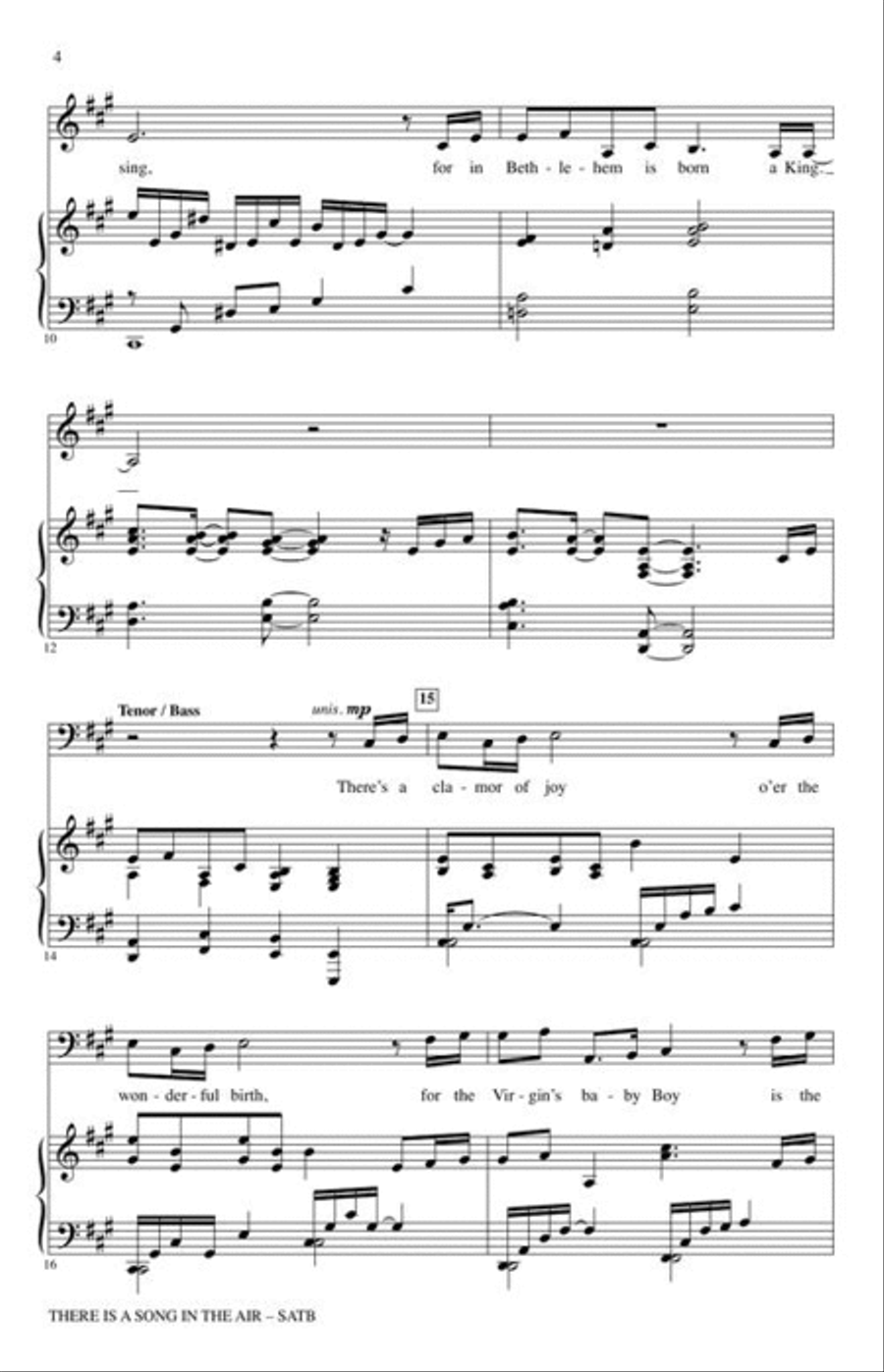 There Is a Song in the Air 4-Part scores gallery preview page 4