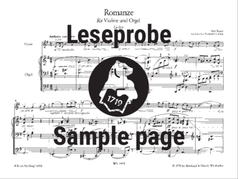 Romance in G major Organ scores gallery preview page 2