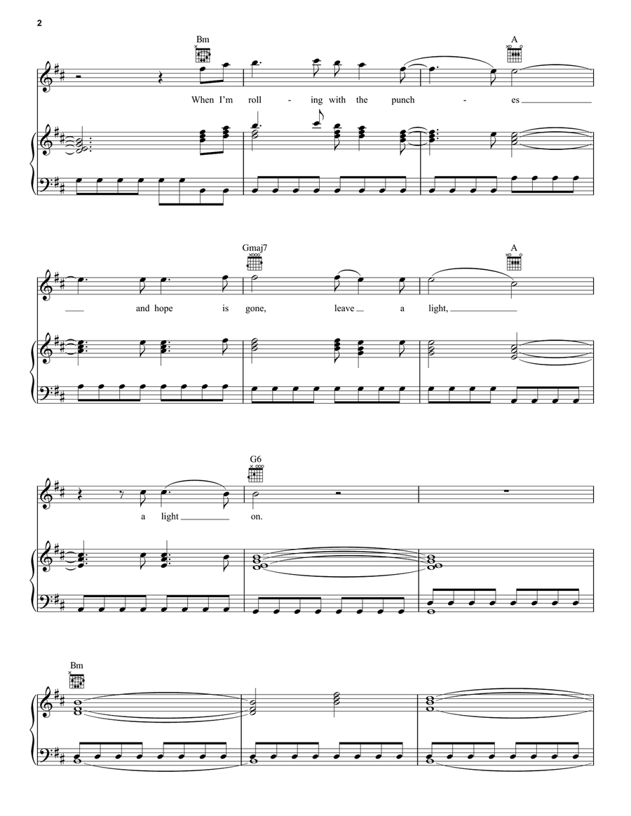 Midnight Piano, Vocal, Guitar scores gallery preview page 2