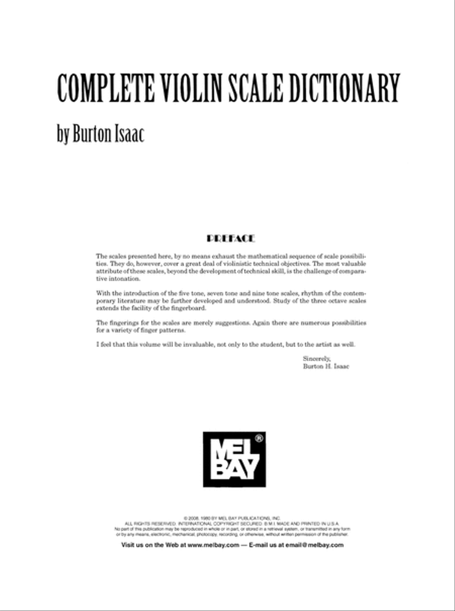 Complete Violin Scale Dictionary Violin scores gallery preview page 2