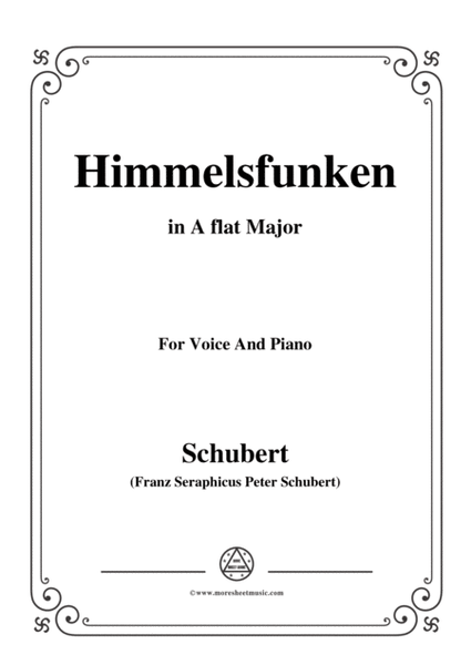 Schubert-Himmelsfunken,in A flat Major,for Voice and Piano image number null