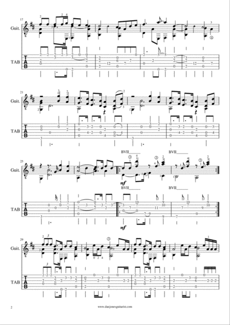 Fix You Guitar Tablature scores gallery preview page 3