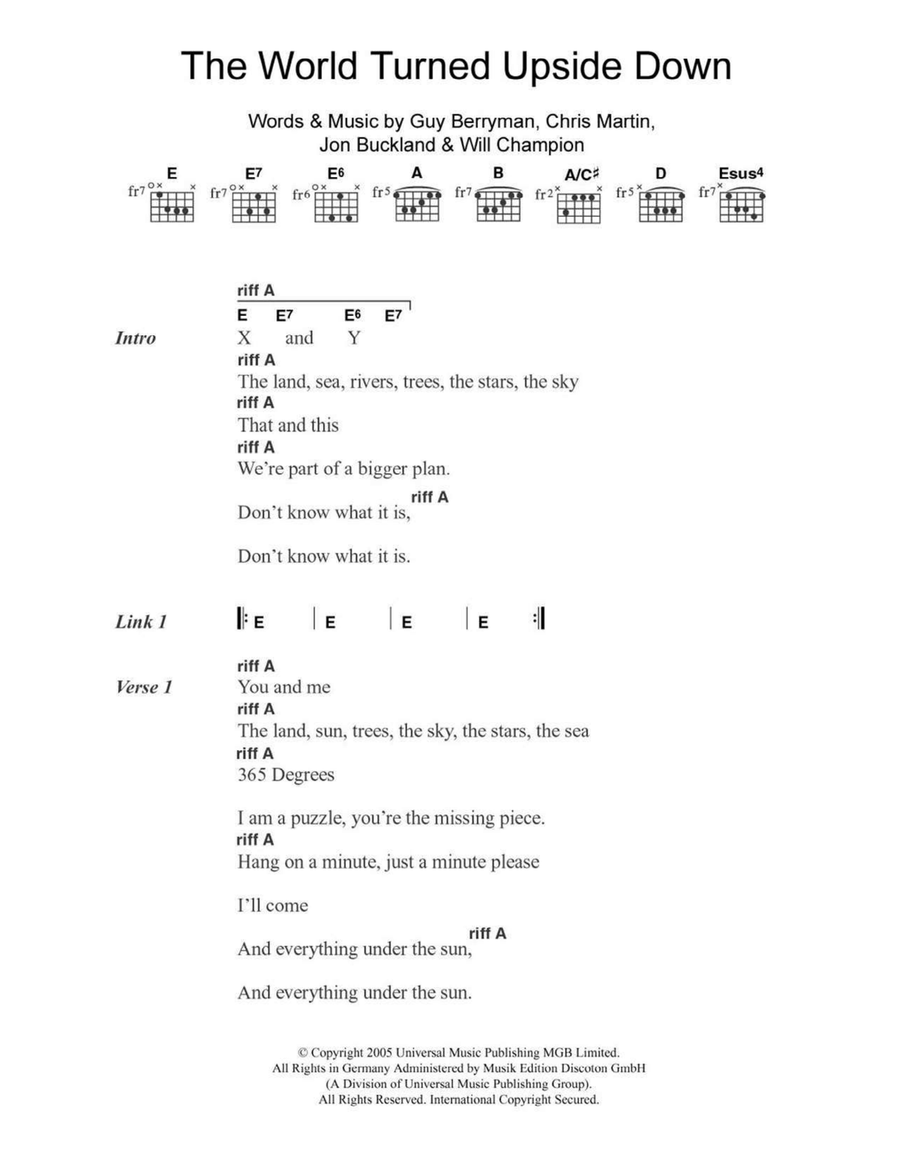 The World Turned Upside Down Acoustic Guitar scores gallery preview page 1