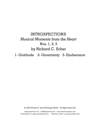 INTROSPECTIONS: Musical Moments from the Heart, Nos. 1, 2, 3