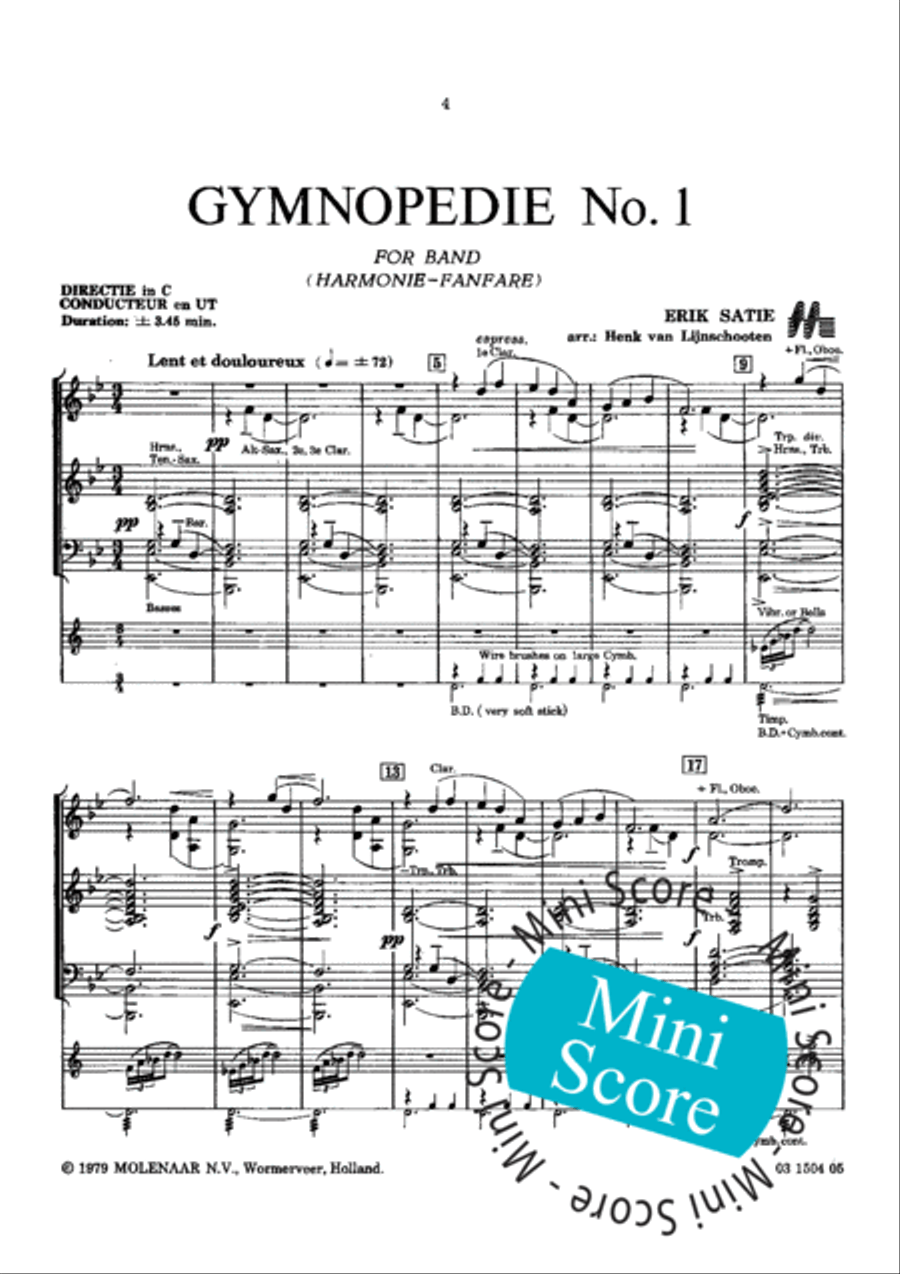 Gymnopedie No. 1/Ogives No. 2 Fanfare Band scores gallery preview page 5