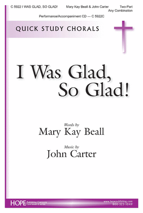 Book cover for I Was Glad, So Glad!