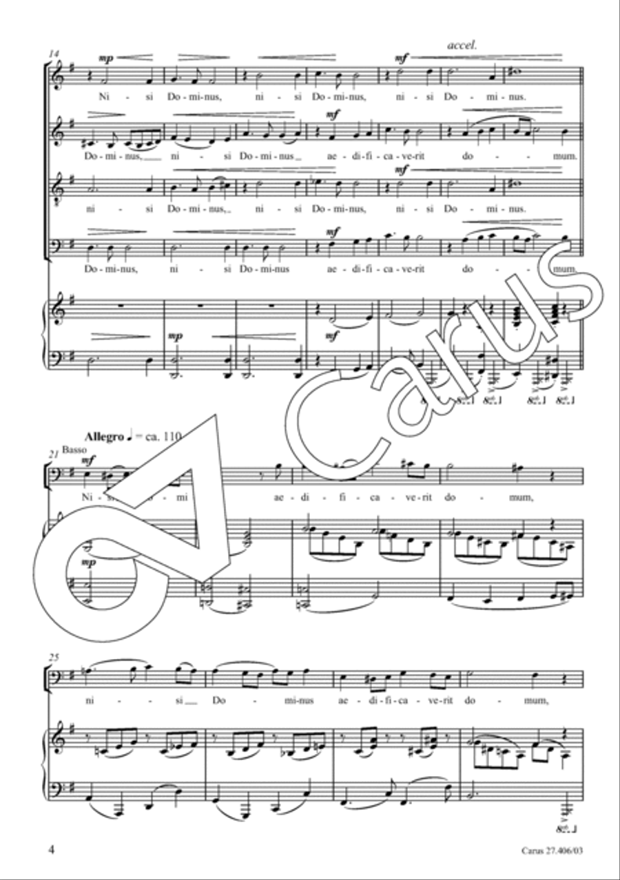 Nisi Dominus 4-Part scores gallery preview page 5