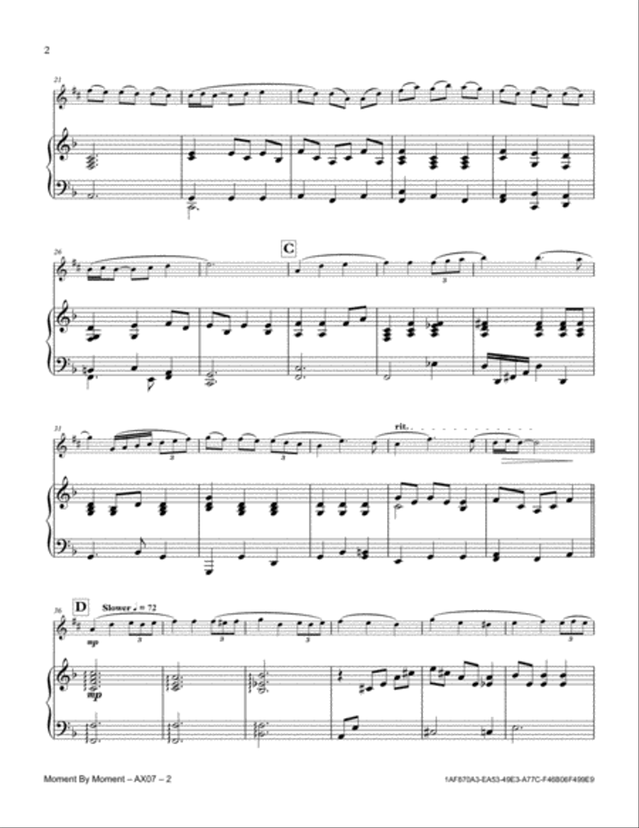 Moment By Moment Alto Saxophone scores gallery preview page 2