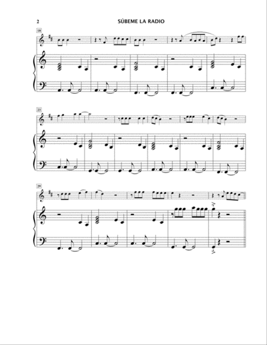 Subeme La Radio Subeme La Radio Clarinet Solo scores gallery preview page 2