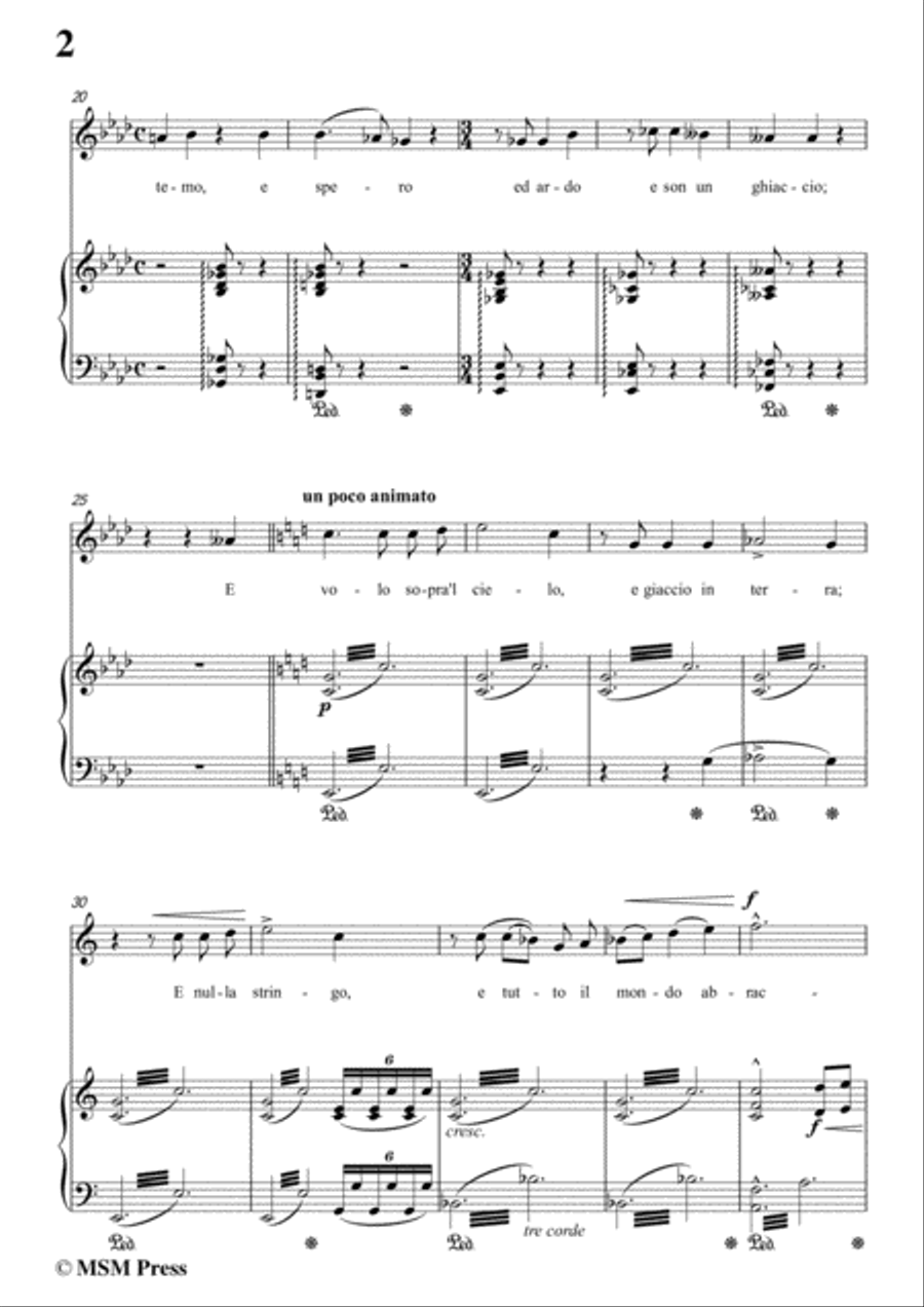 Liszt-Pace non trovo in f minor,for Voice and Piano Voice Solo scores gallery preview page 4