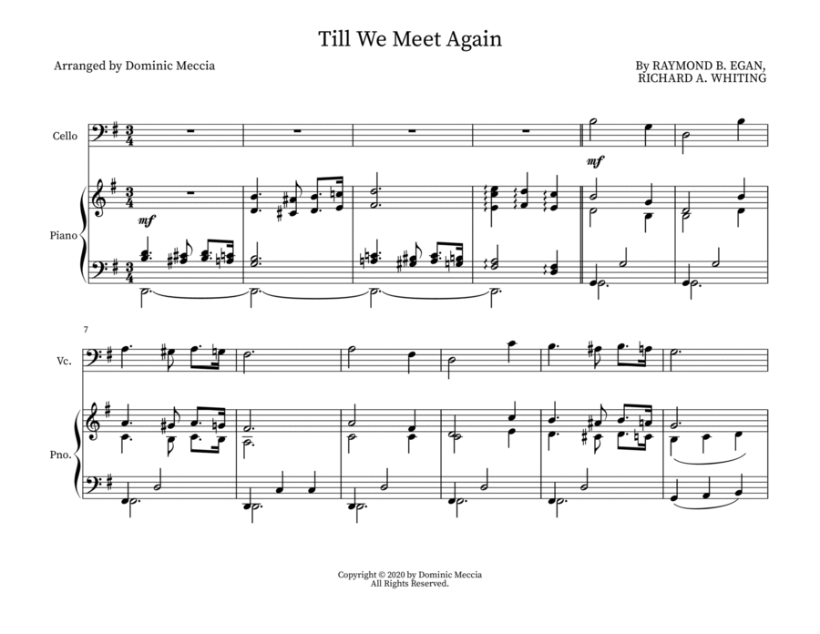 Till We Meet Again String Duet scores gallery preview page 1