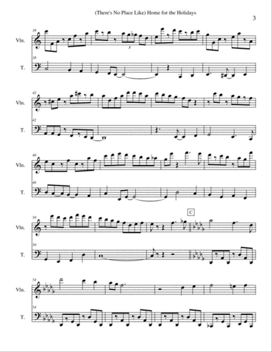 (There's No Place Like) Home For The Holidays Tuba scores gallery preview page 3