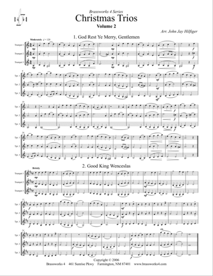 Christmas Trios, Vol. 2 Christmas Trios, Vol. 2 Trumpet Trio scores gallery preview page 2