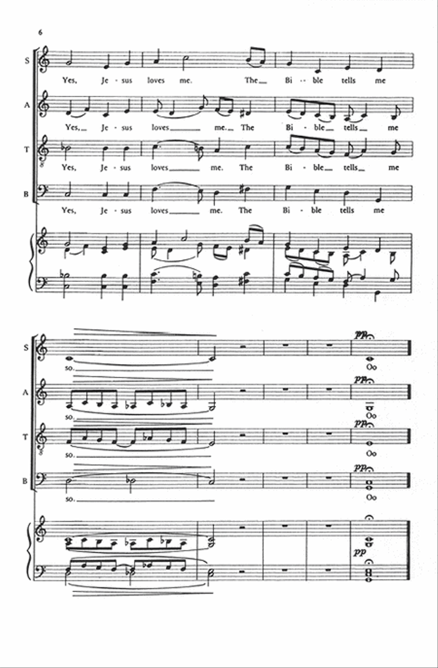 Jesus Loves Me 4-Part scores gallery preview page 5