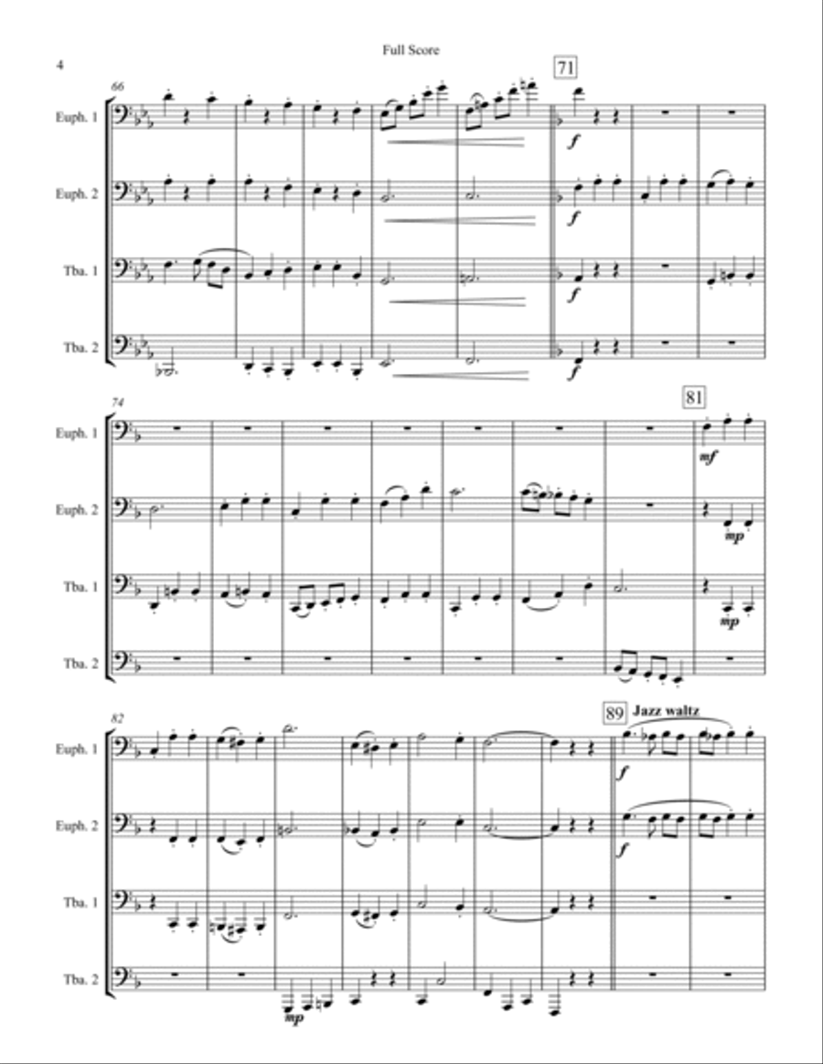 Oom-pah-pah Euphonium scores gallery preview page 4