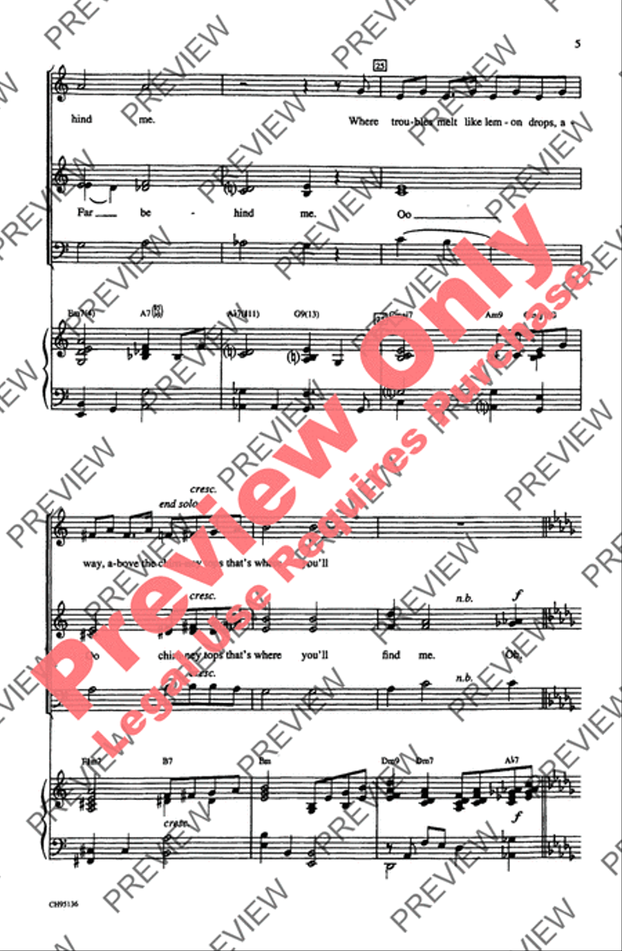 Over the Rainbow 3-Part scores gallery preview page 10