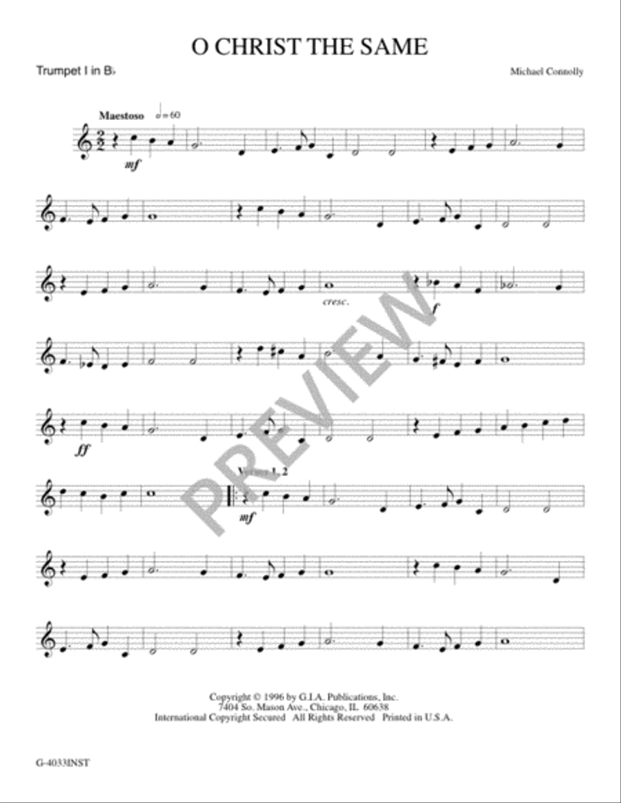 O Christ the Same - Instrument edition Trombone scores gallery preview page 4