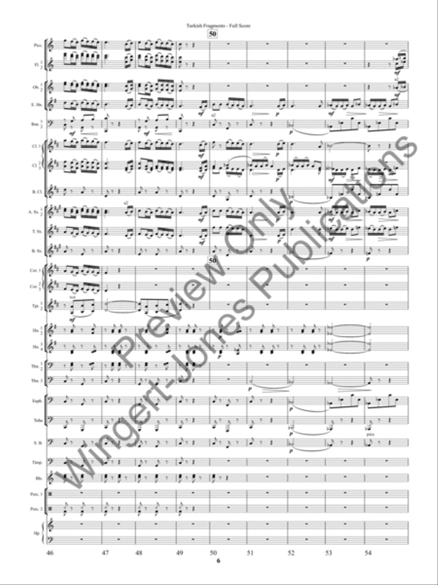 Turkish Fragments Concert Band scores gallery preview page 9