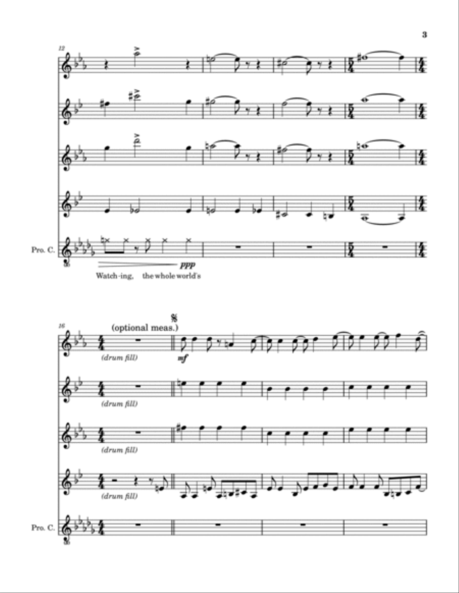 Someday (August 29, 1968) Saxophone Quartet scores gallery preview page 4