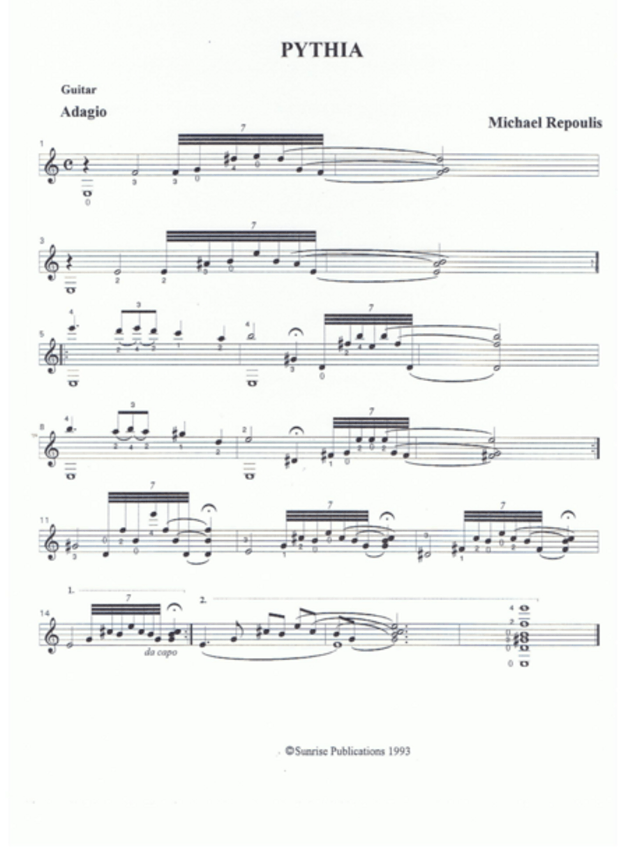 Pythia Pythia Classical Guitar scores gallery preview page 1