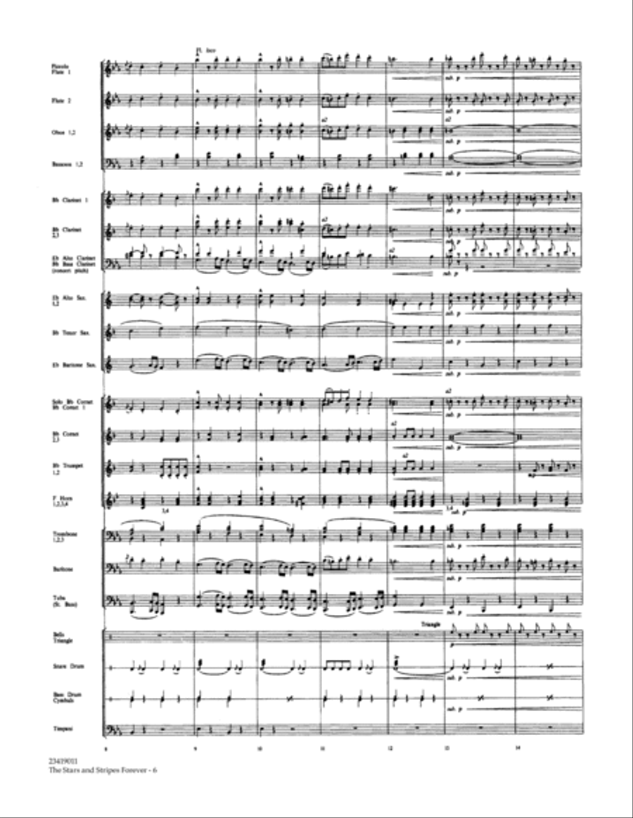 The Stars and Stripes Forever - Conductor Score (Full Score) Concert Band scores gallery preview page 5