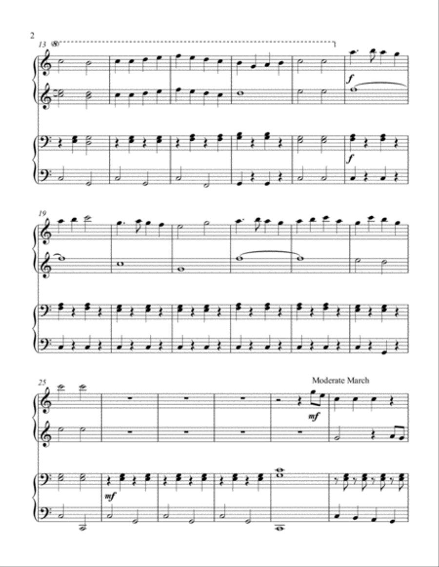 A Grand Old Yankee Doodle (1 piano, 4 hands duet) 1 Piano, 4-Hands scores gallery preview page 3