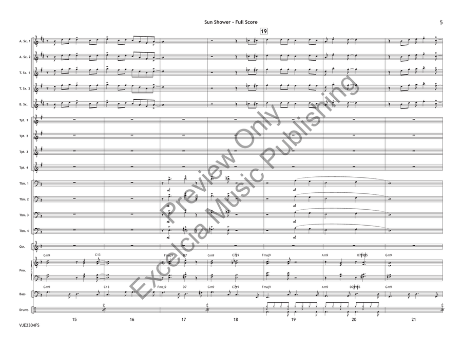 Sun Shower Sun Shower Jazz Ensemble scores gallery preview page 6
