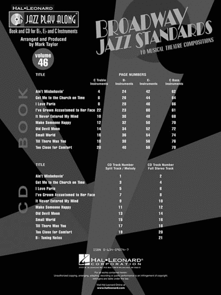 Broadway Jazz Standards image number null