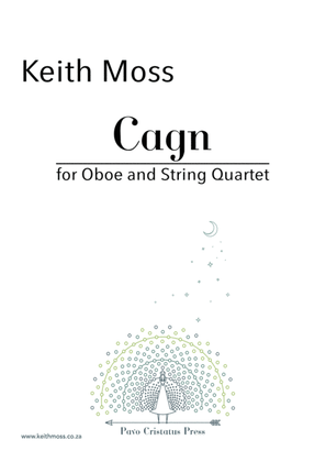 Book cover for "Cagn" - for Oboe and String Quartet