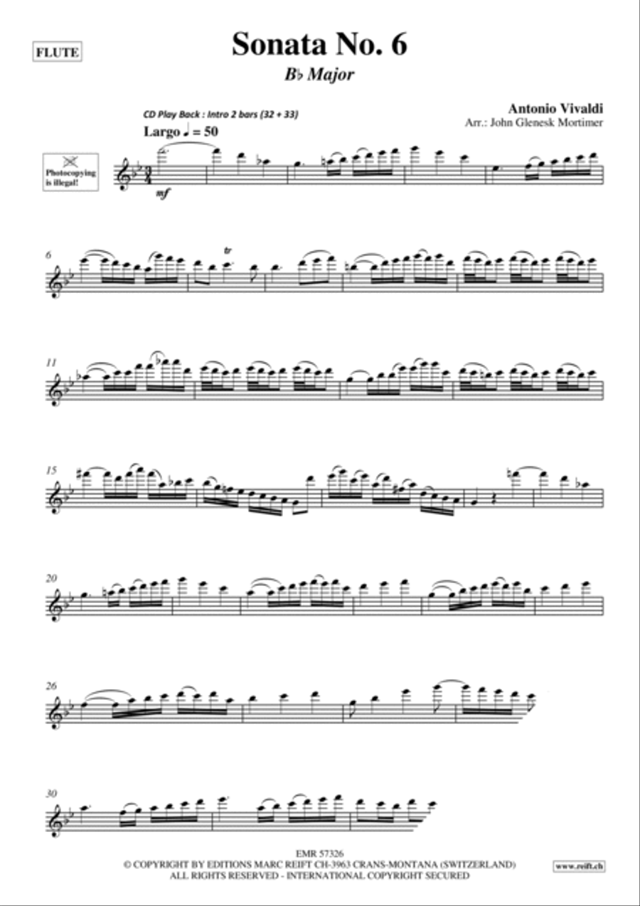 Sonata No. 6 Sonata No. 6 Flute Solo scores gallery preview page 3