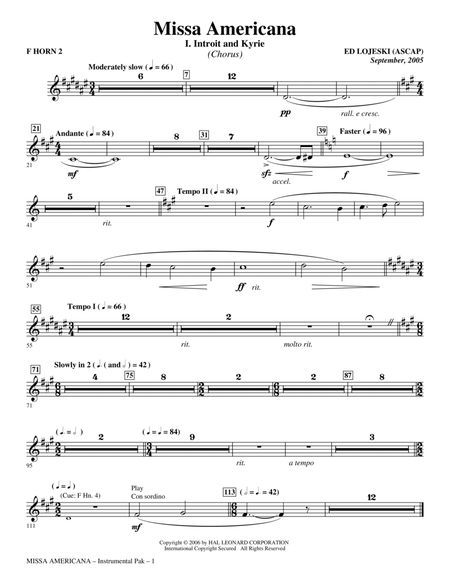 Missa Americana - F Horn 2