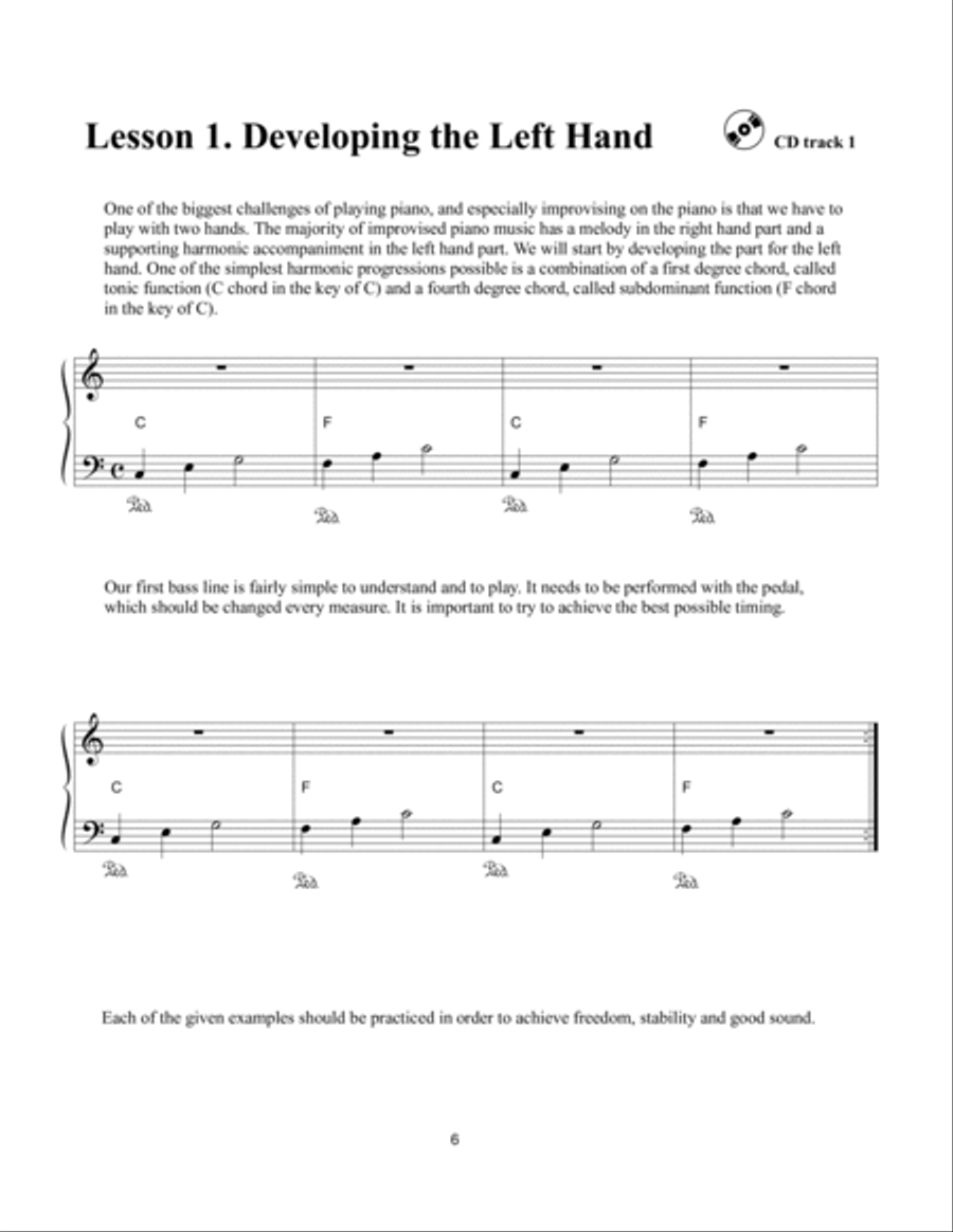 Piano Improvisation, Complete Guide Piano Method scores gallery preview page 6