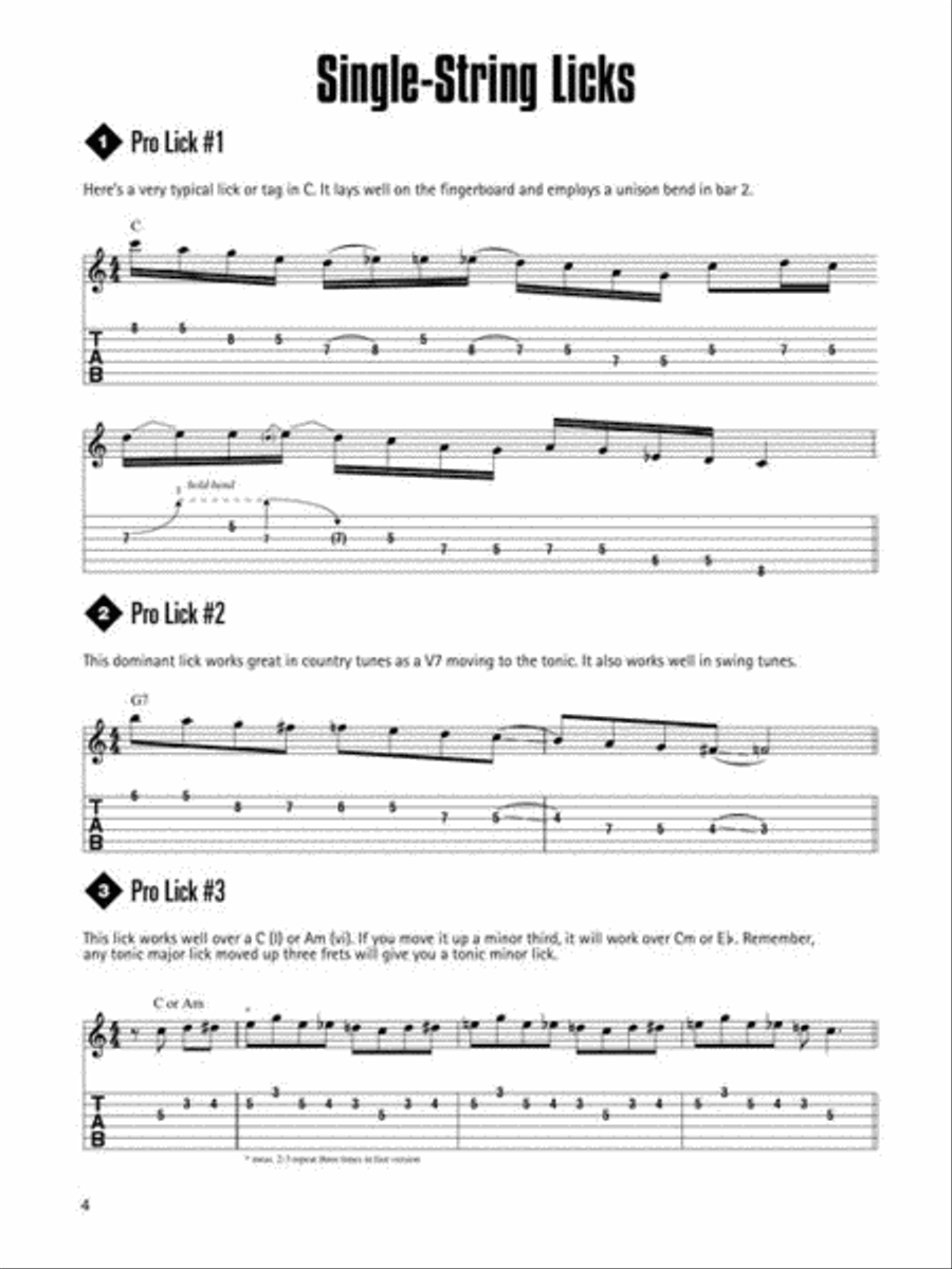 Country Licks for Guitar Country Licks for Guitar Electric Guitar scores gallery preview page 5