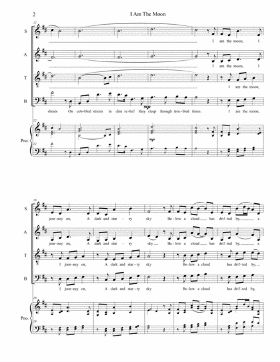 I Am The Moon I Am The Moon 4-Part scores gallery preview page 2