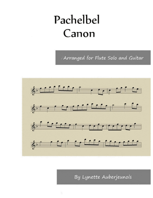 Book cover for Canon - Flute Solo with Guitar Chords