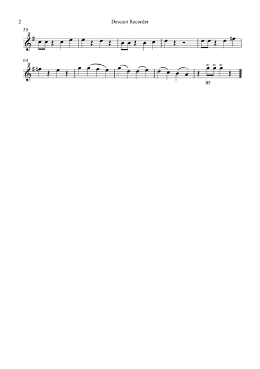 Little Tango for Recorder and Piano Small Ensemble scores gallery preview page 6