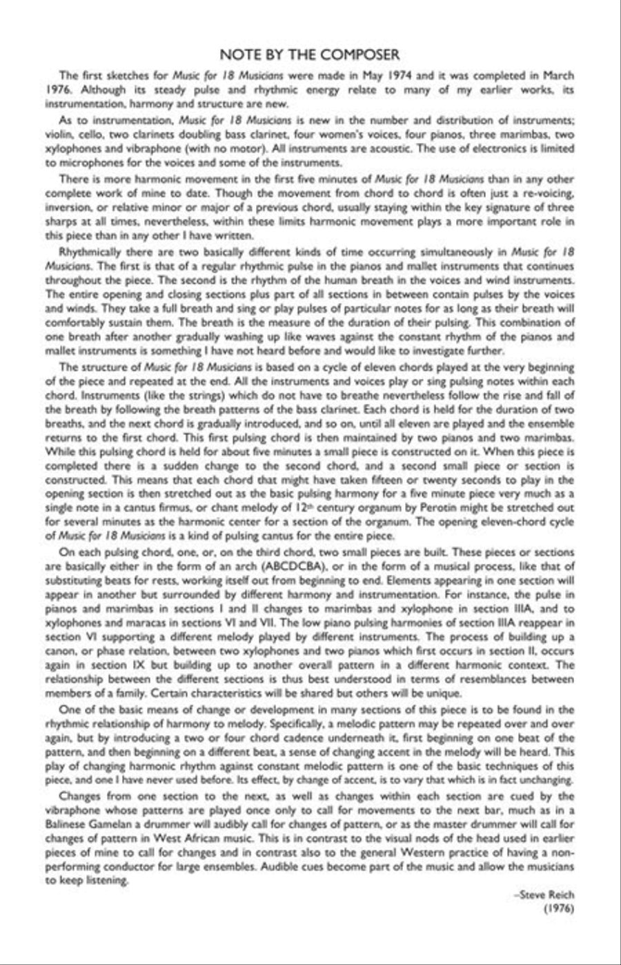 Music for 18 Musicians Study Score scores gallery preview page 4