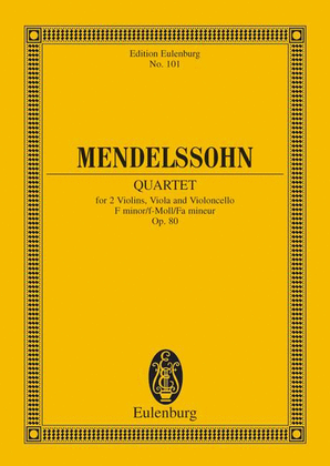 Book cover for String Quartet F minor