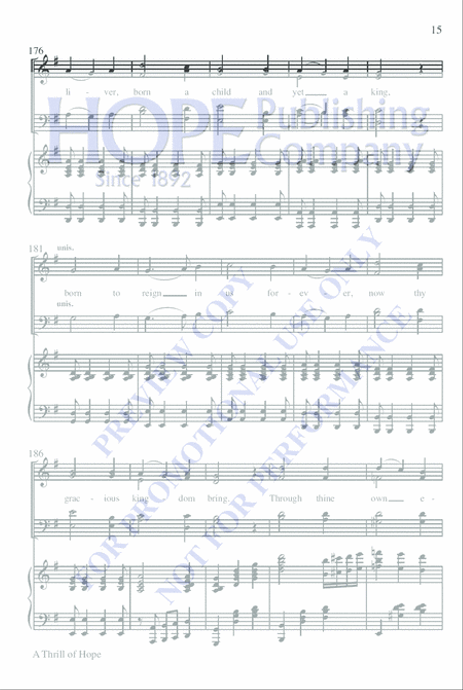 A Thrill of Hope Choir scores gallery preview page 19