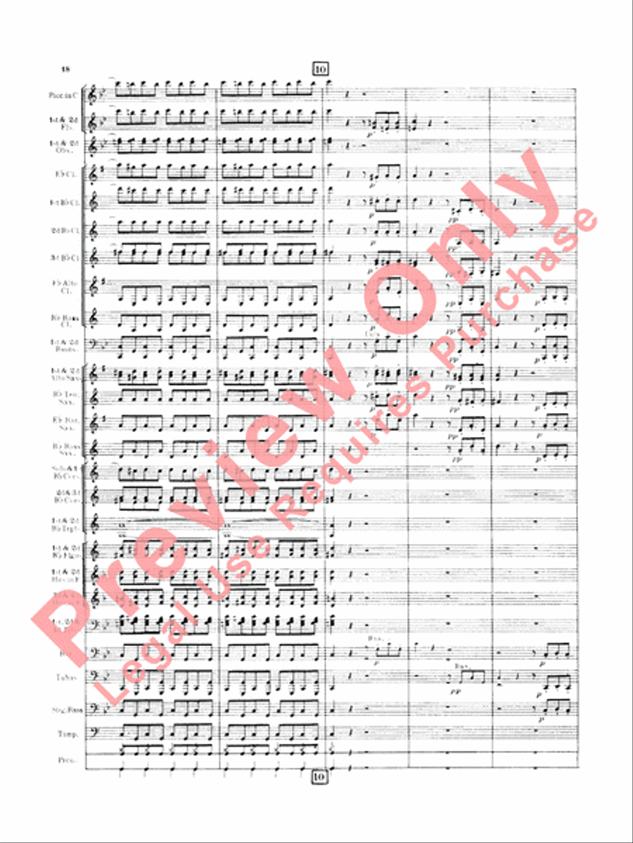Italian in Algiers (Overture) Concert Band scores gallery preview page 21