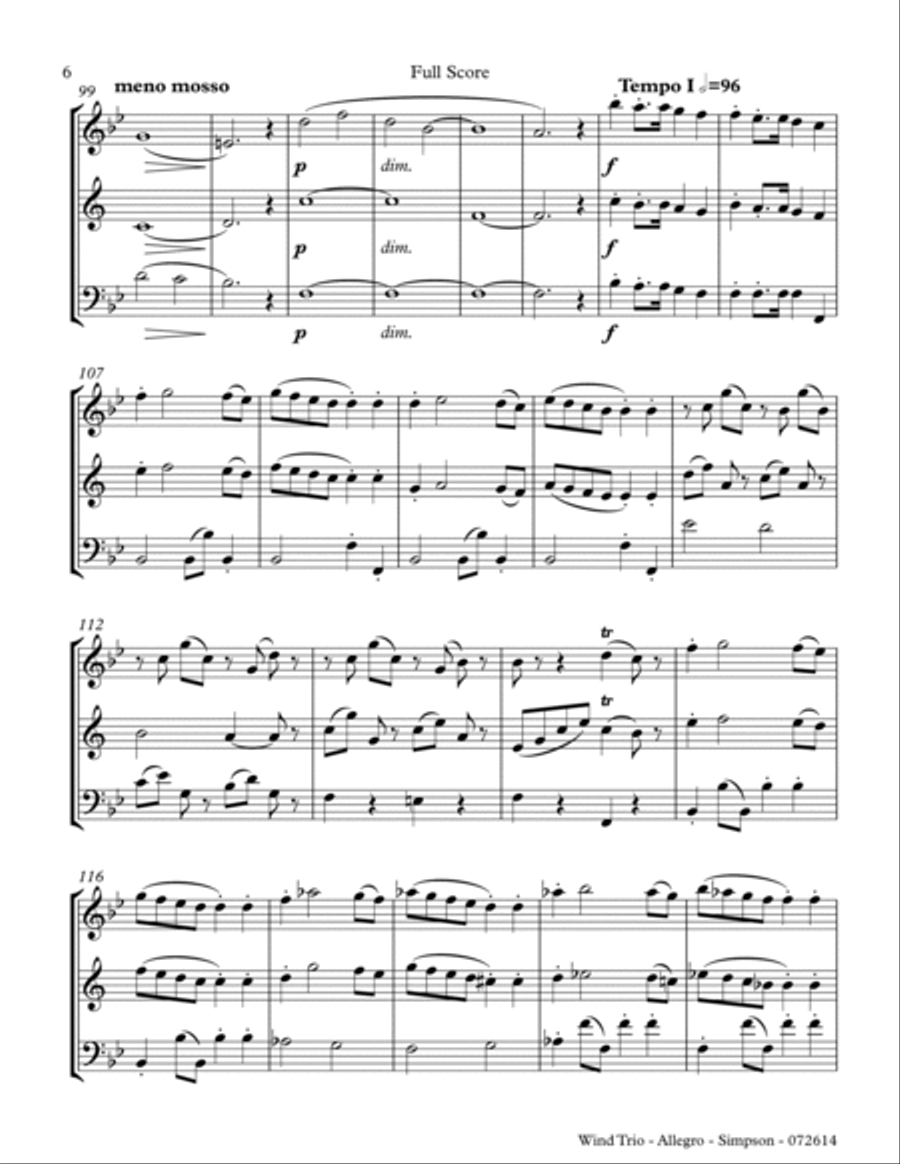 Conversations for Woodwind Trio - 1st Mvt. (Allegro) Woodwind Trio scores gallery preview page 6