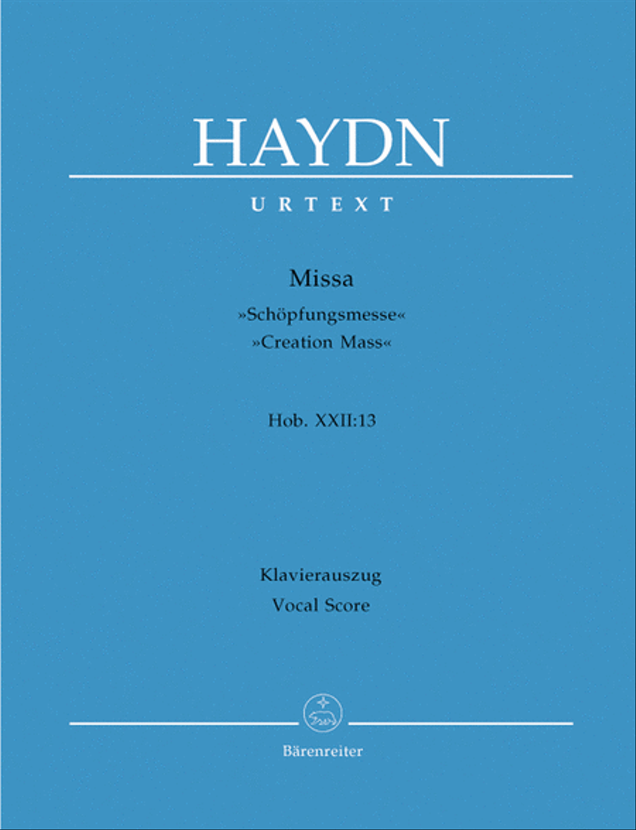 Missa B flat major Hob.XXII:13 'Creation Mass' 4-Part scores gallery preview page 1